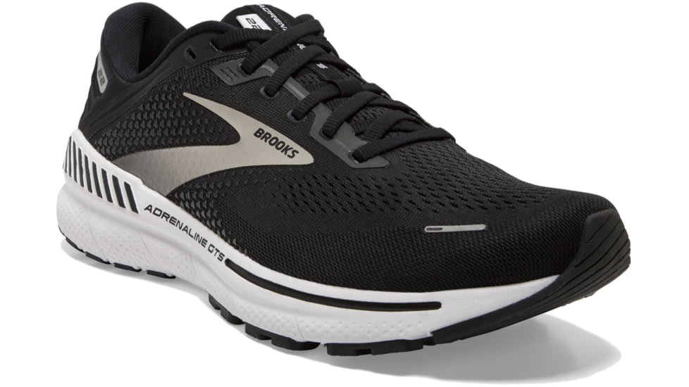 Brooks Adrenaline GTS 22 Running Shoes - Mens, Wide, Black/Silver/Anthracite, 9.0, 1103662E043.090