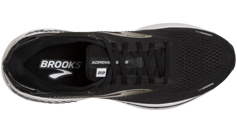 Brooks Adrenaline GTS 22 Running Shoes - Mens, Wide, Black/Silver/Anthracite, 9.0, 1103662E043.090