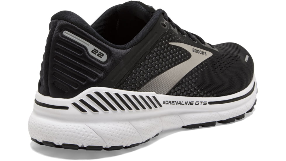 Brooks Adrenaline GTS 22 Running Shoes - Mens, Wide, Black/Silver/Anthracite, 9.0, 1103662E043.090