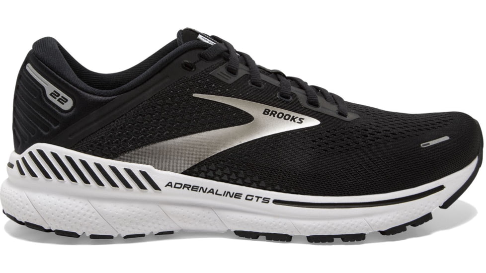 Brooks Adrenaline GTS 22 Running Shoes - Mens, Wide, Black/Silver/Anthracite, 9.0, 1103662E043.090