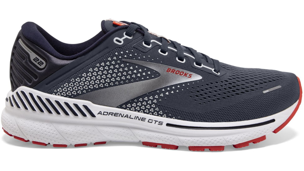Brooks Adrenaline GTS 22 Running Shoes - Mens, Medium, Peacoat/India Ink/Grenadine, 8.5, 1103661D435.085