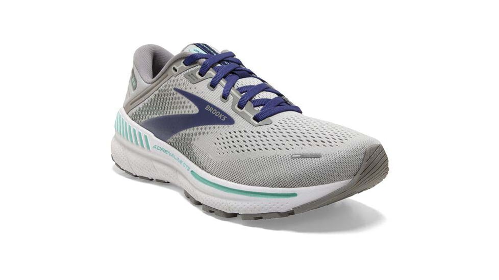 Brooks Adrenaline GTS 22 Running Shoes - Womens, Narrow, Alloy/Blue/Green, 11.5, 1203532A045.115