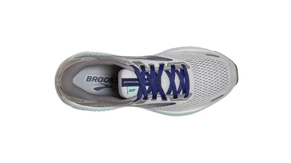 Brooks Adrenaline GTS 22 Running Shoes - Womens, Narrow, Alloy/Blue/Green, 11.5, 1203532A045.115