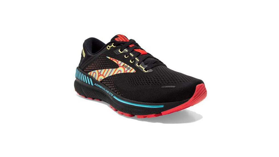 Brooks Adrenaline GTS 22 Running Shoes - Womens, Medium, Black/Blue/Bittersweet, 6.0, 1203531B086.060