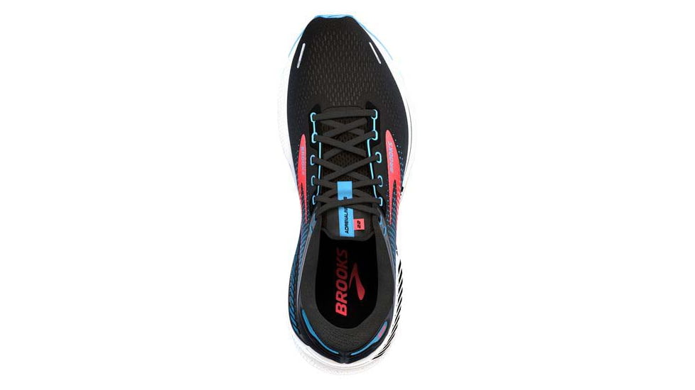 Brooks Adrenaline GTS 22 Running Shoes - Womens, Medium, Black/Lake Blue/Coral, 10.5, 1203531B031.105
