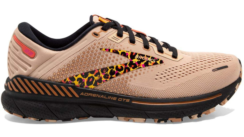 Brooks Adrenaline GTS 22 Running Shoes - Womens, Medium, Ginger/Black/Citrus, 9.0, 1203531B215.090