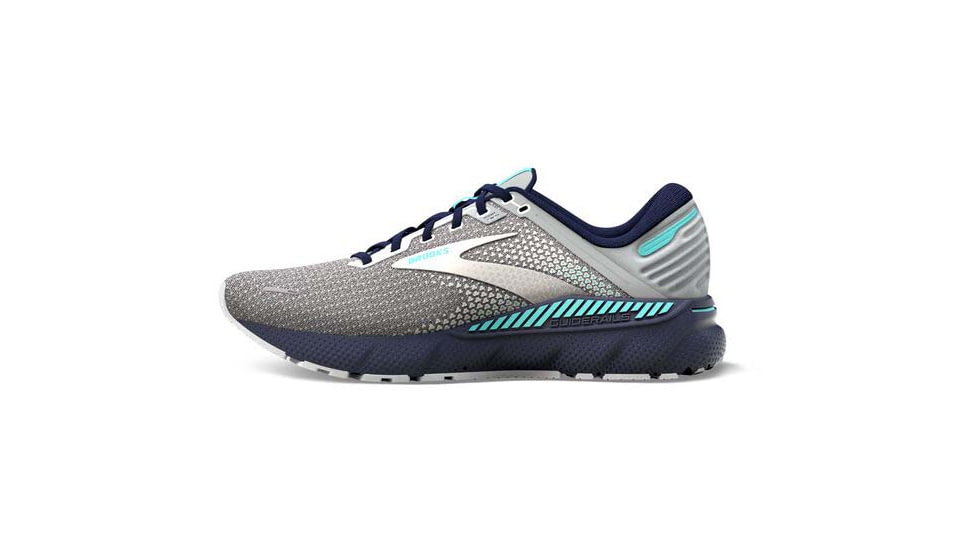 Brooks Adrenaline GTS 22 Running Shoes - Womens, Medium, Grey/Peacoat/Aruba, 10.0, 1203531B036.100