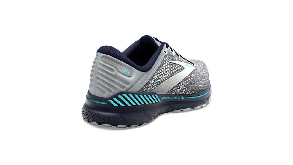 Brooks Adrenaline GTS 22 Running Shoes - Womens, Medium, Grey/Peacoat/Aruba, 10.0, 1203531B036.100