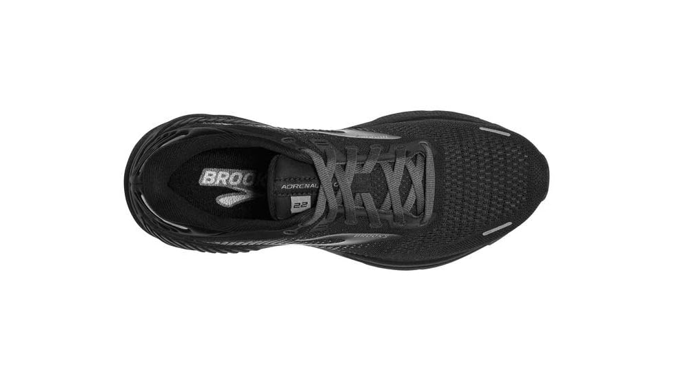 Brooks Adrenaline GTS 22 Running Shoes - Womens, Wide, Black/Black/Ebony, 7.0, 1203531D020.070