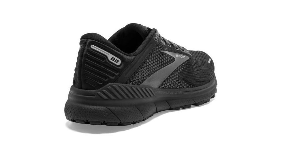 Brooks Adrenaline GTS 22 Running Shoes - Womens, Wide, Black/Black/Ebony, 7.0, 1203531D020.070