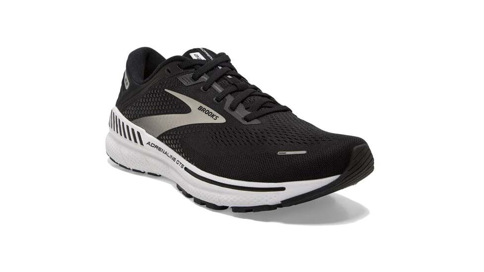 Brooks Adrenaline GTS 22 Running Shoes - Womens, Wide, Black/Silver/Anthracite, 6.5, 1203531D043.065