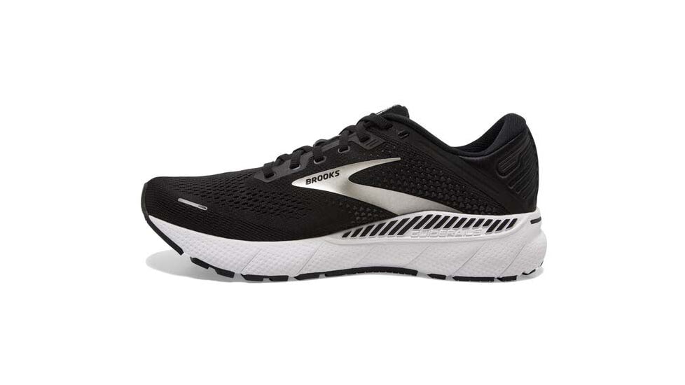 Brooks Adrenaline GTS 22 Running Shoes - Womens, Wide, Black/Silver/Anthracite, 6.5, 1203531D043.065