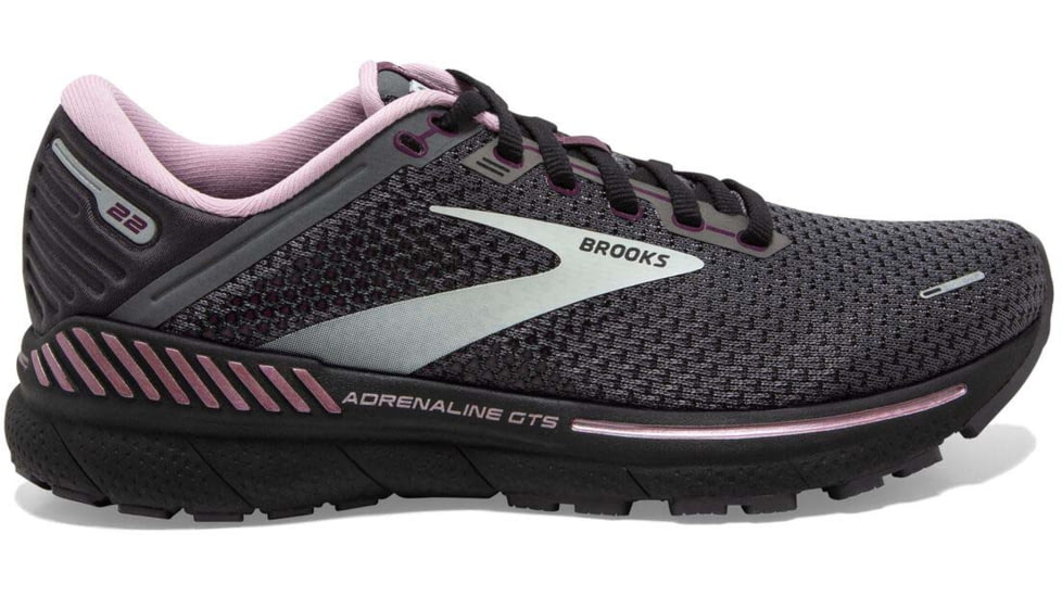 Brooks Adrenaline GTS 22 Running Shoes - Womens, Wide, Pearl/Black/Metallic, 9.5, 1203531D015.095