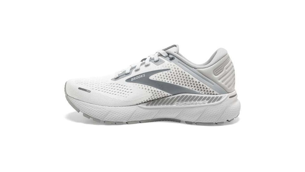 Brooks Adrenaline GTS 22 Running Shoes - Womens, Wide, White/Oyster/Primer Grey, 9.5, 1203531D134.095