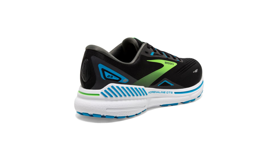Brooks Adrenaline GTS 23 Running Shoes - Mens, Black/Hawaiian Ocean/Green, 12.5 Medium, 1103911D006.125