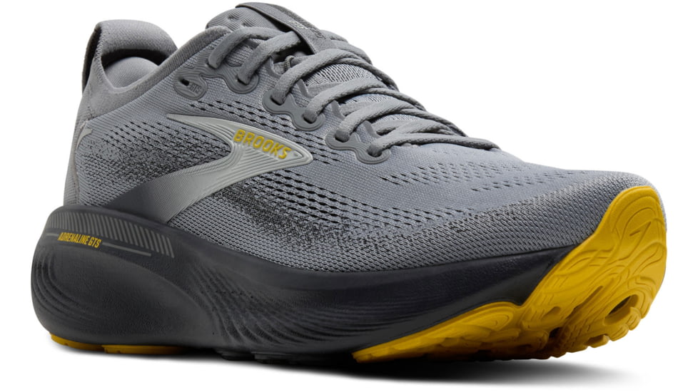 Brooks Adrenaline GTS 25 Road Running Shoes - Mens, Primer Grey/Ebony/Jasmin, 11, 1D, 1104541D044.110