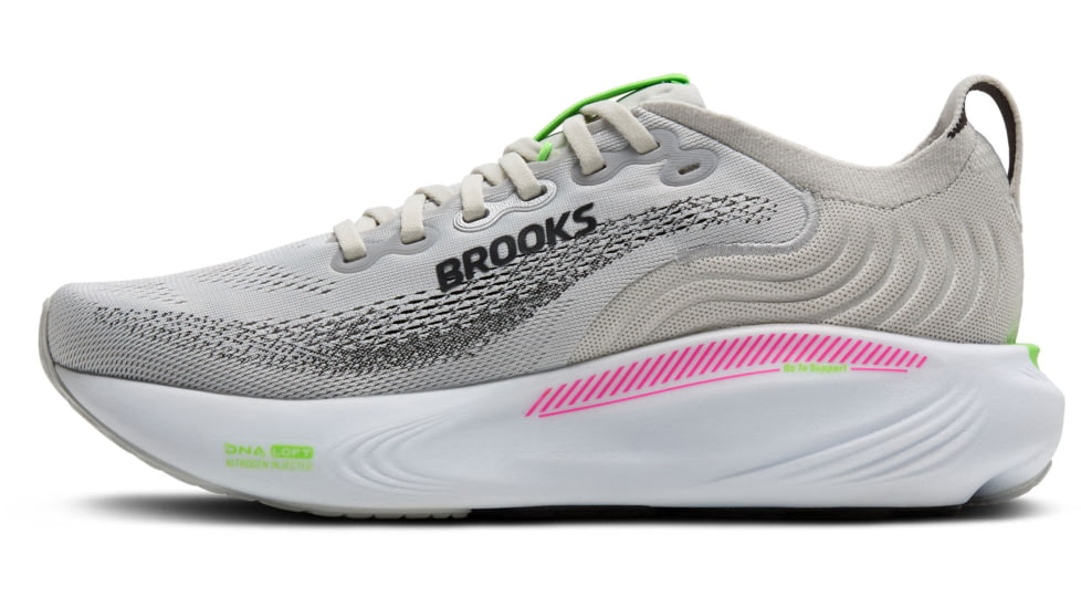 Brooks Adrenaline GTS 25 Road Running Shoes - Womens, Oyster/Pink/Green, 7.5, 1B, 1204431B053.075