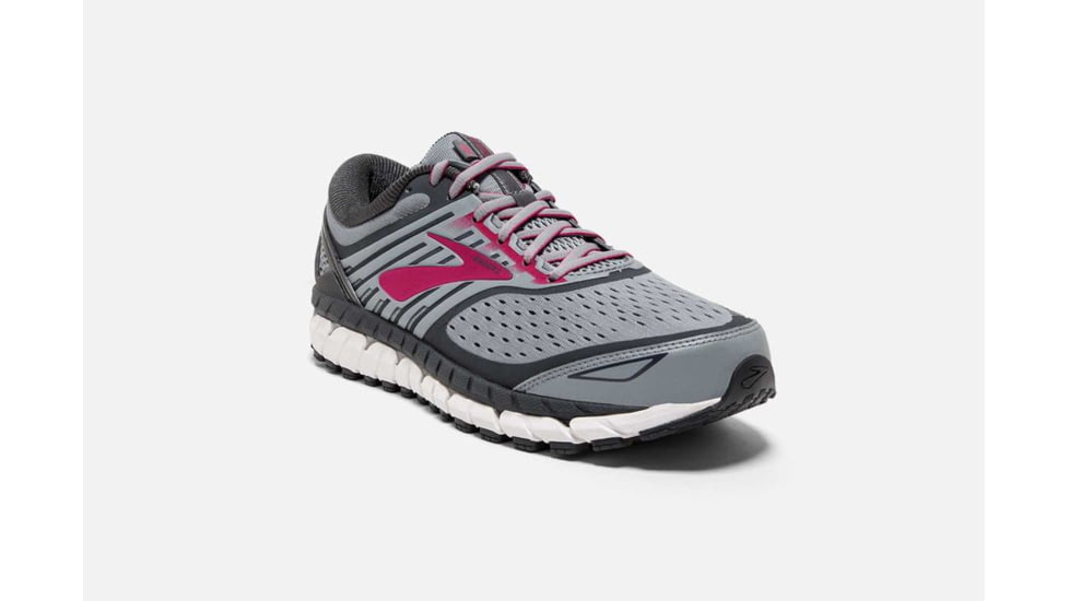 Brooks Ariel 18 Womens Road Running Shoes, Grey/Grey/Pink, 6 US, Extra Wide, 1202712E091.060