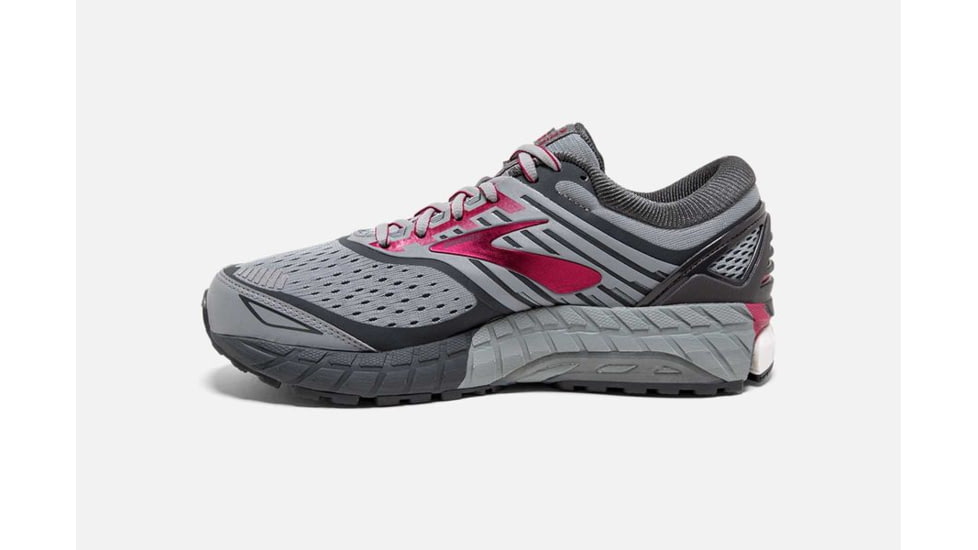 Brooks Ariel 18 Womens Road Running Shoes, Grey/Grey/Pink, 6 US, Extra Wide, 1202712E091.060