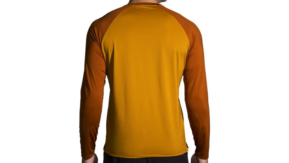 Brooks Atmosphere Long Sleeve 2.0 - Mens, Ochre/Hazelwood, M, 211450225.030