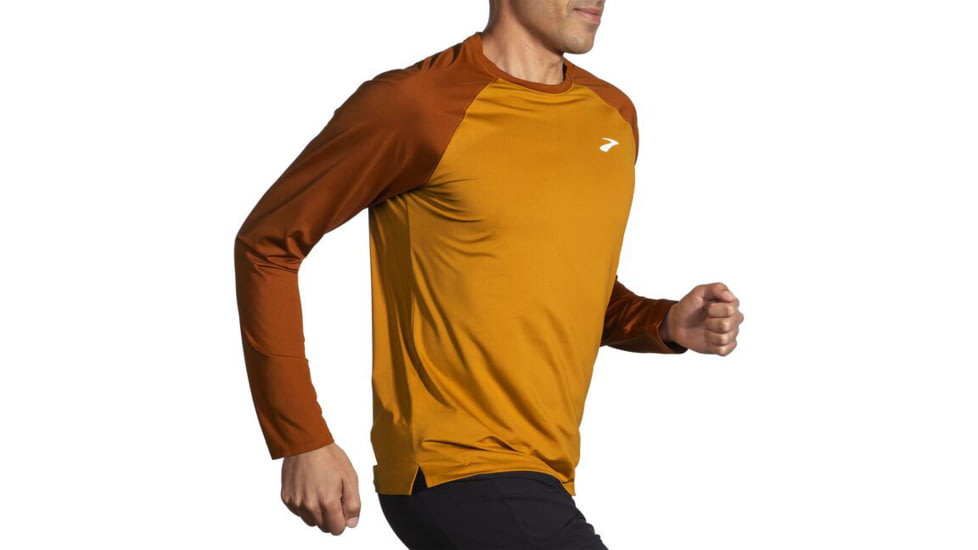 Brooks Atmosphere Long Sleeve 2.0 - Mens, Ochre/Hazelwood, M, 211450225.030