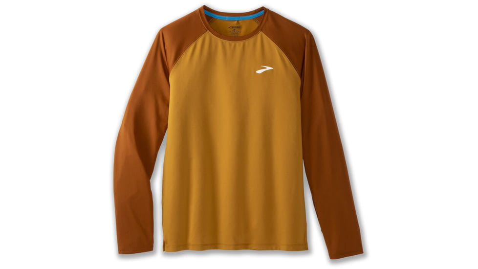 Brooks Atmosphere Long Sleeve 2.0 - Mens, Ochre/Hazelwood, M, 211450225.030