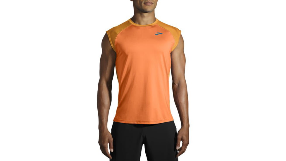 Brooks Atmosphere Sleeveless 2.0 - Mens, Marigold/Sun Glow, S, 211447867.025