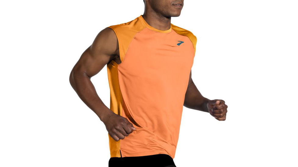 Brooks Atmosphere Sleeveless 2.0 - Mens, Marigold/Sun Glow, S, 211447867.025
