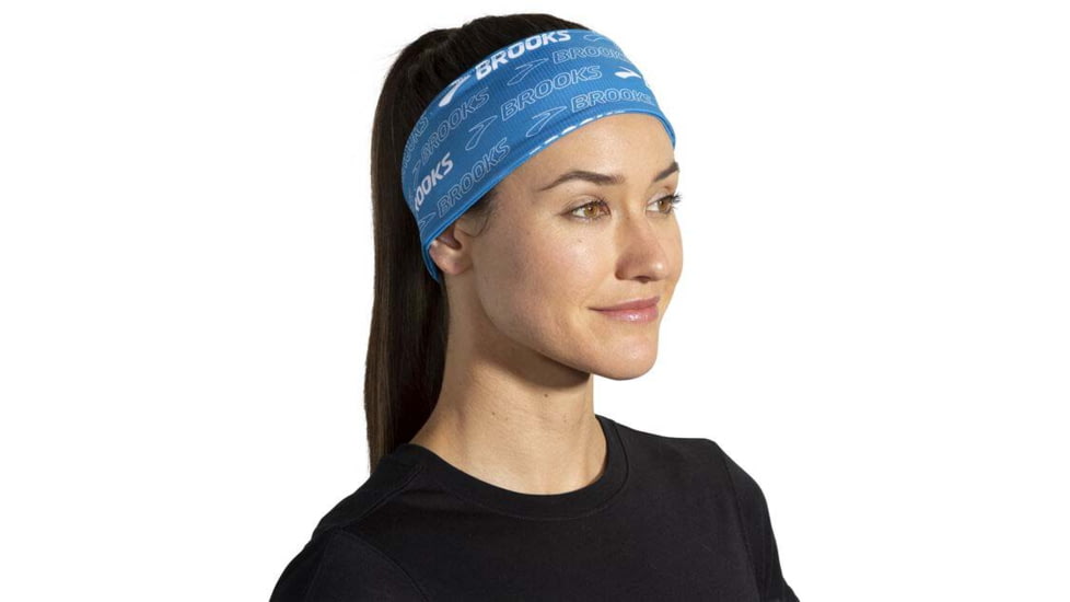 Brooks Bandit Headband, Brooks Blue/Running Logo, OSFA, 280453460.010