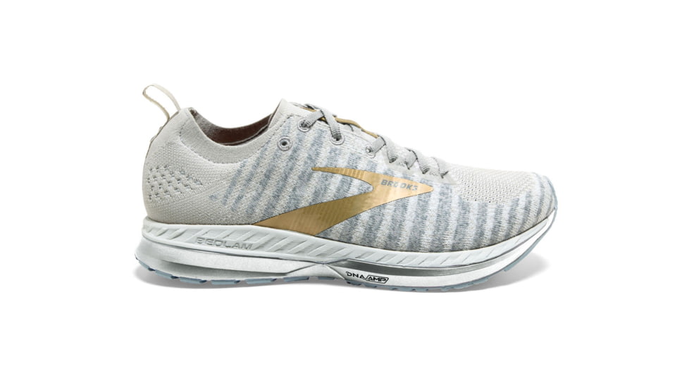Brooks Bedlam 2 Road Running Shoe - Womens, White/Grey/Gold, 7B, 1202971B164.070