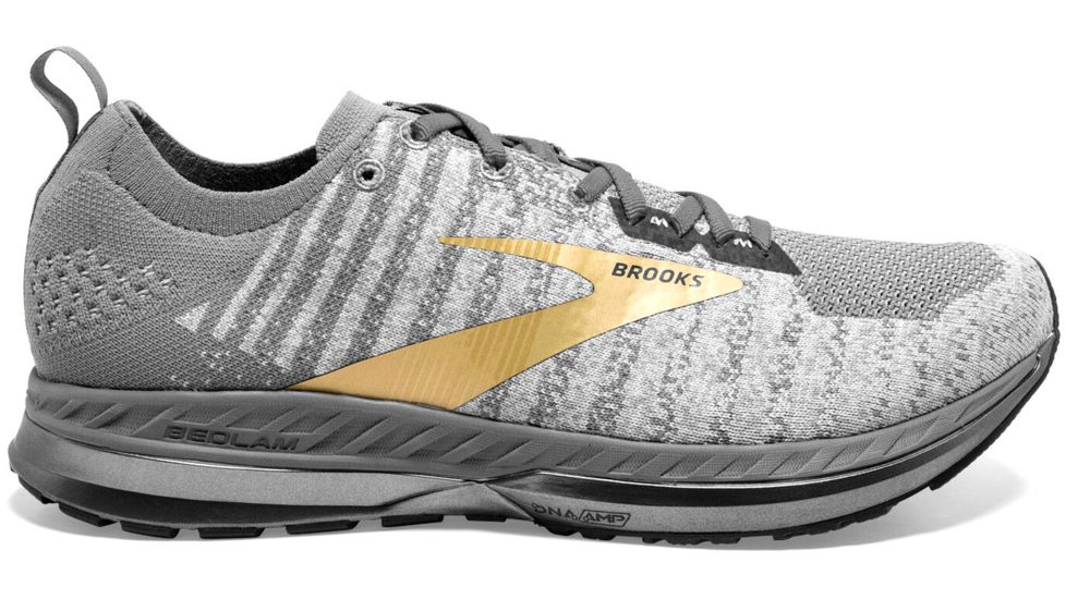 Brooks Bedlam 2 Road Running Shoes - Mens, Grey/White/Gold, 12D, 1103081D091.120