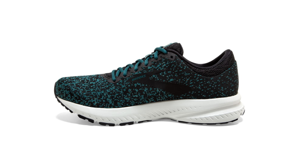 Brooks BTS Launch 6 - Womens, Black/Atlantic/Gold, 8.5, 1202851B033.085