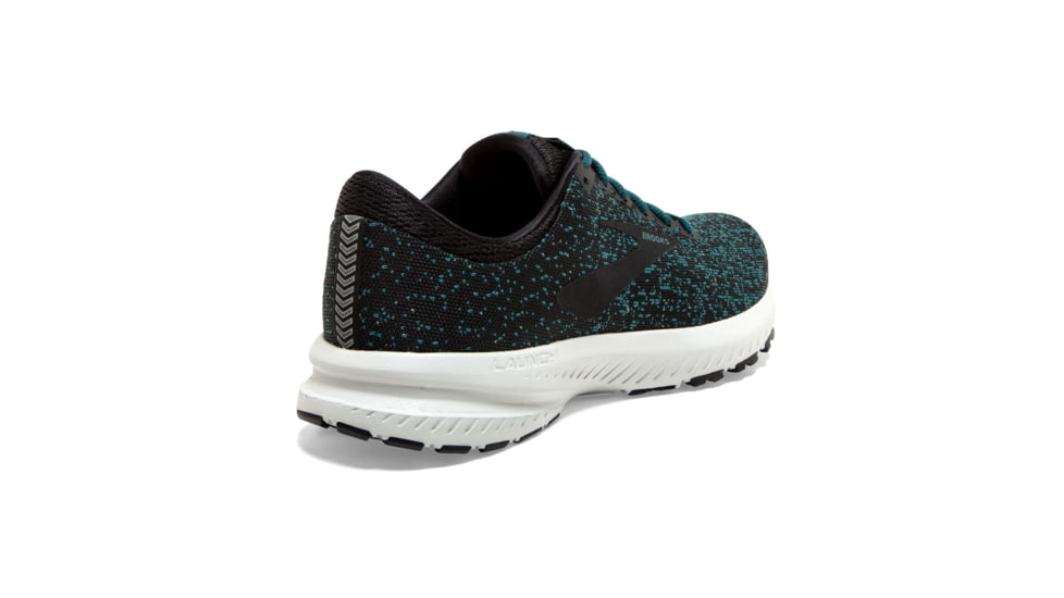 Brooks BTS Launch 6 - Womens, Black/Atlantic/Gold, 8.5, 1202851B033.085