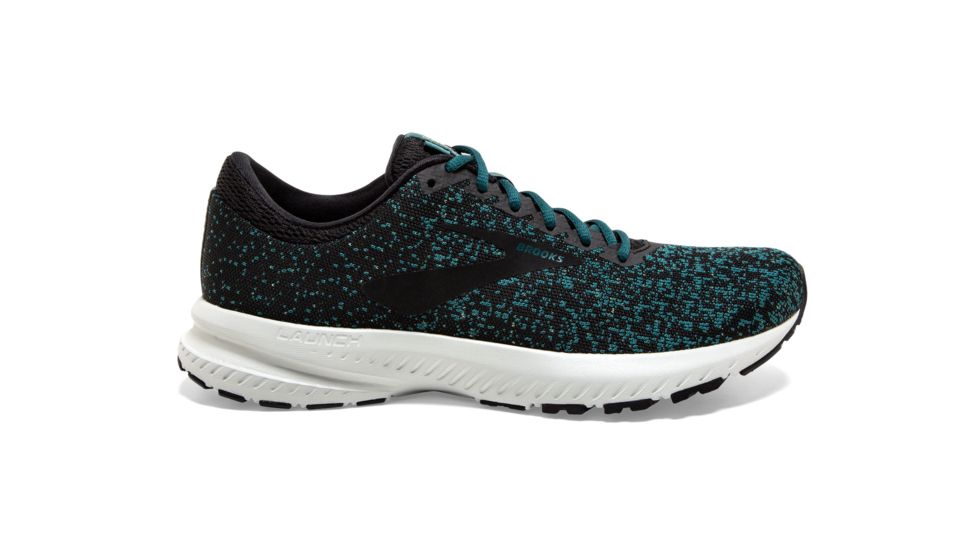 Brooks BTS Launch 6 - Womens, Black/Atlantic/Gold, 8.5, 1202851B033.085