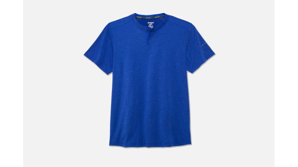 Brooks Cadence Men's Running Short Sleeve Shirt, Heather Royal, Large 211128-Heather Royal-L