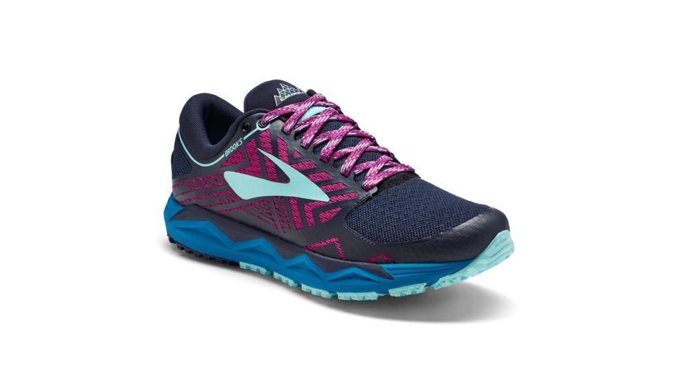 Brooks Caldera 2 Trail Running Shoes - Normal - Womens, Navy/Plum/Ice Blue, 8.5 US, 1202651B440.085