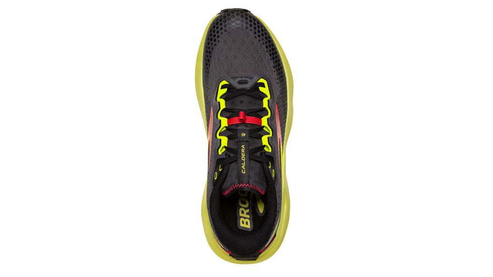 Brooks Caldera 6 Running Shoes - Mens, Black/Fiery Red/Blazing Yellow, 11.0, 1103791D035.110