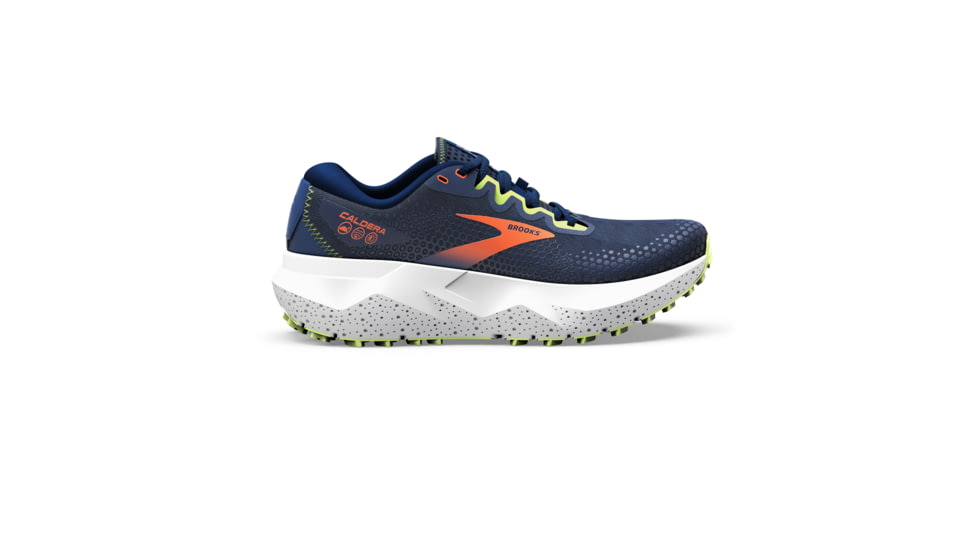 Brooks Caldera 6 Running Shoes - Mens, Navy/Firecracker/Sharp Green, 9.5 Medium, 1103791D406.095