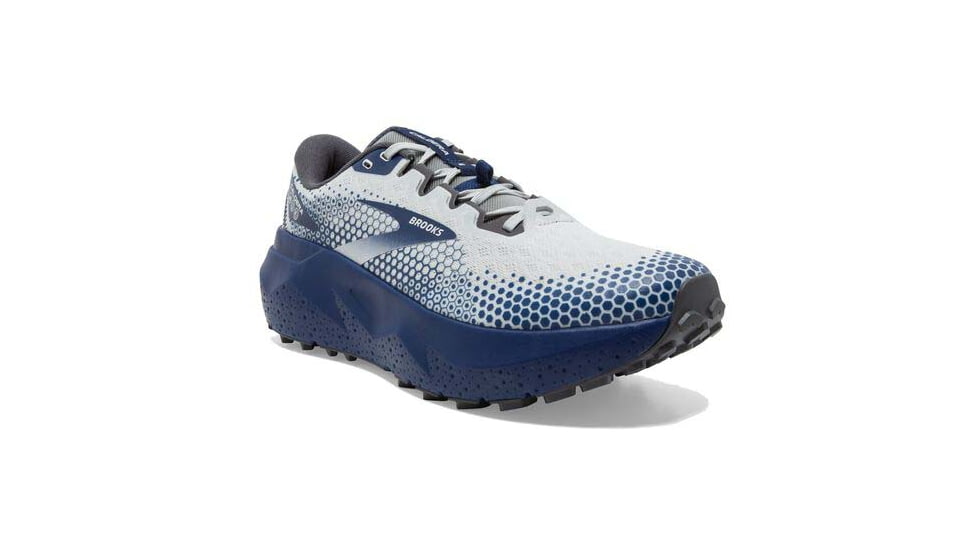 Brooks Caldera 6 Running Shoes - Mens, Oyster/Blue Depths/Pearl, 7.5, 1103791D071.075