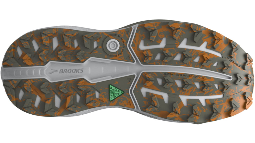 Brooks Caldera 8 Trailrunning Shoes - Mens, Dusty Olive/Lime/Oyster, 8.5, 1D, 1104401D314.085