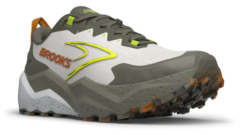 Brooks Caldera 8 Trailrunning Shoes - Mens, Dusty Olive/Lime/Oyster, 8.5, 1D, 1104401D314.085