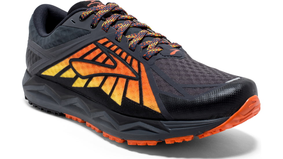 Brooks Caldera Trail Runnig Shoe - Men's-Anthracite/Orange/Black-Medium-10.5