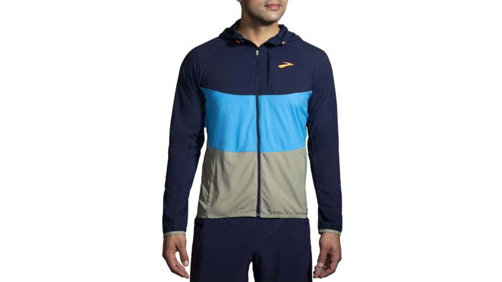 Brooks Canopy Jacket - Mens, Navy/Spring Break/Pebble, L, 211385465.035