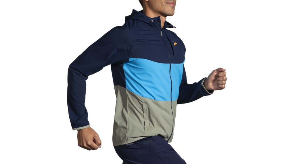 Brooks Canopy Jacket - Mens, Navy/Spring Break/Pebble, L, 211385465.035