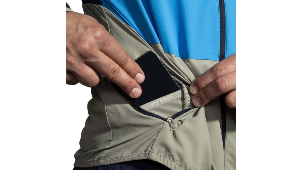 Brooks Canopy Jacket - Mens, Navy/Spring Break/Pebble, L, 211385465.035