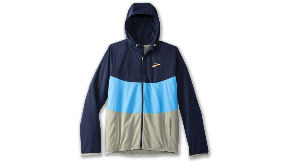 Brooks Canopy Jacket - Mens, Navy/Spring Break/Pebble, L, 211385465.035