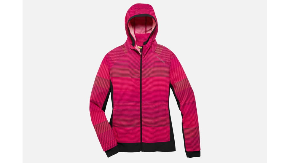 Brooks Canopy Women's Running Hoodie Jacket, Race Pink Haze/Black, Large 221221-Race Pink Haze/Black-L