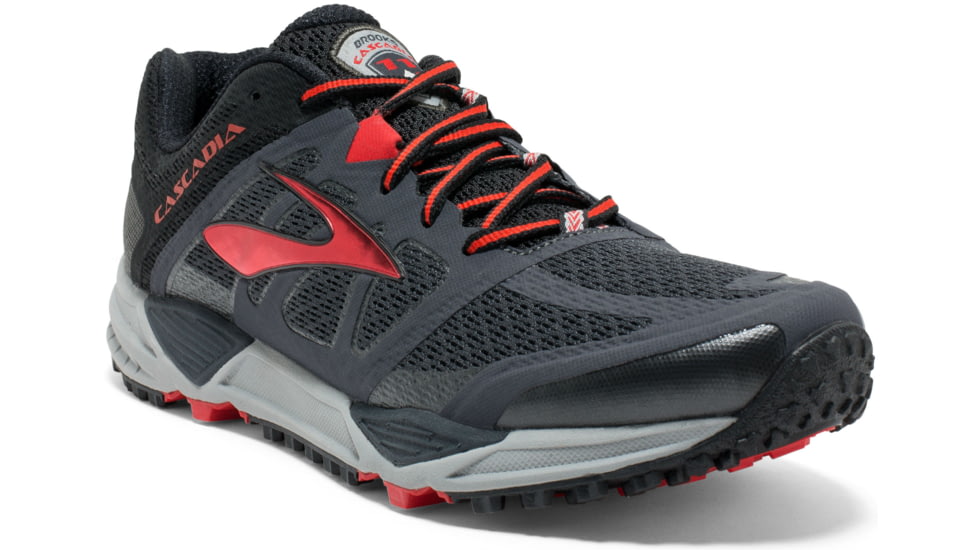 Cascadia 11 Trail Running Shoe - Mens-Anthracite/Black-Medium-10