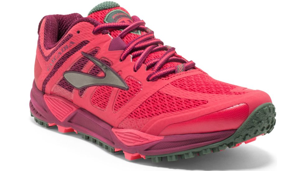 Cascadia 11 Trail Running Shoe - Womens-Teaberry/Duck Green/Raspberry-Medium-6