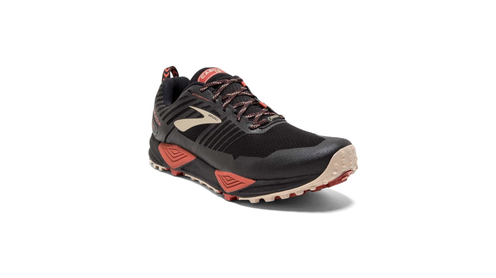 Brooks Cascadia 13 GTX Trail Running Shoes - Mens, Black/Red/Tan, Medium, 13 US, 1102841D037.130